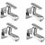 Oleanna Speed Brass Bib Tap With Wall Flange (Disc Fitting  Quarter Turn  Form Flow) Chrome - Pack Of 4 Nos