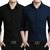 US Pepper Black & Nevy Casual Cotton Shirt (Pack of 2)