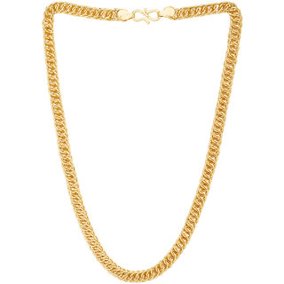 Fashion Frill Trendy Fancy Exclusive Desi Look Gold Plated Chain For Men Boys Yellow Gold Plated Metal Chain
