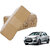 Auto Addict CV Designer Beige Neck Leatherite Car Pillow Cushion 2 Pcs for Hyundai Xcent