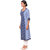 Unimod Chic Fashion Blue Creative Floral Kurti Dress