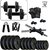 SPORTO Fitness Gym Set-Flat Bench with 50 Kg PVC Plates + 5 Ft Plain Rod and 3 Ft Curl Rod + Gym Accessories + Branded Shipper Free