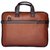 Big Punch Stylish Unisex Durable Tan Briefcase Carrying Laptop Bag With Shoulder Strap For 15.6 In Laptops
