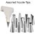 lucky traders Stainless Steel icing Nozzles  Cake Piping Bag with 1 Coupler for Decorating CupCake Pastry Desserts(Set of 12)(Assorted)