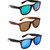 TheWhoop Super Combo UV Protected Green, Brown And Blue Wayfarer Sunglasses For Men, Women, Girls, Boys