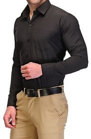 Royal Fashion Plain Black Formal Shirt For Men