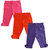 Magic Train Multicoloured Lycra Casual Wear Leggings for Baby Girls (Pack of 3)