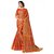 Orange Colored Banarasi Silk Zari  Jacquard Work Saree