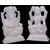 Ganesh and Laxmi idol in White Marble size 7inches made in single stone marble /Perfect for Home temple/gift/office