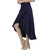 BuyNewTrend Women's Navy Plain Crepe Ruffled Skirt
