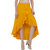 BuyNewTrend Women's Yellow Plain Crepe Ruffled Skirt