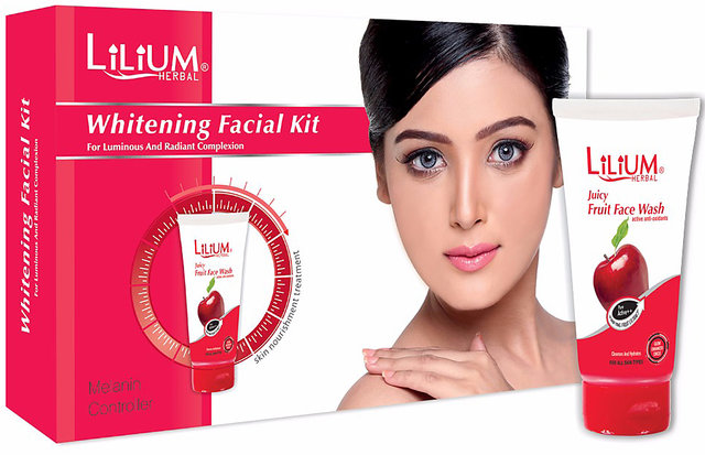 Buy Lilium Herbal Skin Whitening Facial Kit 80gm With Free Face