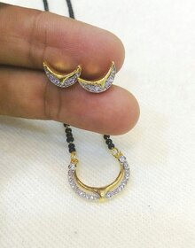 Charming Jewelry 18K AD Mangalsutra Chain 17 Set--Design 2