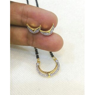                       Charming Jewelry 18K AD Mangalsutra Chain 17 Set--Design 2                                              