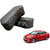 Auto Addict CV Designer Gray Neck Leatherite Car Pillow Cushion 2 Pcs for Hyundai Fluidic Verna