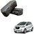 Auto Addict CV Designer Gray Neck Leatherite Car Pillow Cushion 2 Pcs for Datsun RediGo