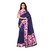 Indian Beauty Women's Blue Color Kalamkari Mysore Silk Printed Saree With Blouse