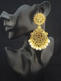 Charming Jewelry Designer Kundan Pearl Fashion Earrings Set