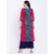 Varkha Fashion Women's Pink Block Print Cotton Stitched Kurti