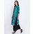 Varkha Fashion Women's Green Block Print Cotton Stitched Kurti