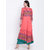 Varkha Fashion Women's Peach Block Print Rayon Stitched Kurti