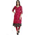 Varkha Fashion Women's Crimson Block Print Cotton Stitched Kurti