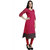 Varkha Fashion Women's Crimson Block Print Cotton Stitched Kurti