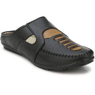 Lee Peeter Men's Black Open Shoe