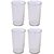 Unbreakable Multipurpose Daily use Round Transparent Glass  300 ml Set of 4