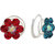 Yashasvi designer 12 pcs set multicolour Flower Shaped Claw Type Hair Clips For Little Girls