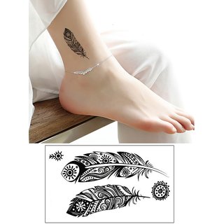Peacock Feather Tattoo Best Tattoo Studio in India Black Poison Tattoosc