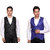 Conway Solid Men's Blue and Black Waistcoat (Pack of 2)