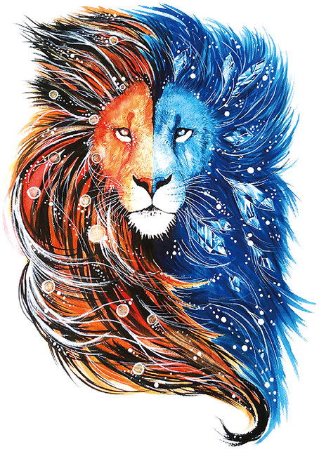 Lion Face Tattoo Stickers for Sale  TeePublic