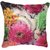 Vinayaka Multicolor New Flower  Stone Design Jute Fabric Cushion Covers 16 X 16 (Set Of 5)