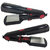 2 in 1 Electric Hair Styler - Hair Straightener and Hair Crimper in one - NHC-461-2 (Black)