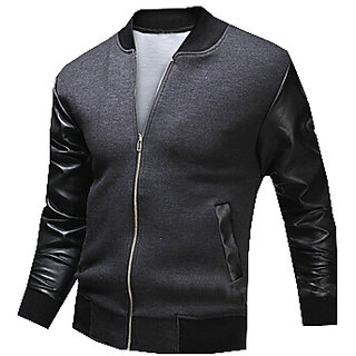 Modo Vivendi  Men Fashion Leather Jacket with Patchwork
