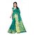 Turquoise Green Colored Banarasi Silk Jacquard Butti Work Saree