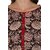 Janasya Women's Brown Cotton High Low Hemline Floral Print Kurta