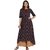 Janasya Women's Multicolor Cotton High Low Hemline Floral Print Kurta
