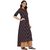 Janasya Women's Multicolor Cotton High Low Hemline Floral Print Kurta