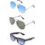 Zyaden Blue UV Protection Metal Unisex Sunglasses