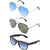 Zyaden Blue UV Protection Metal Unisex Sunglasses