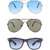 Zyaden Blue UV Protection Metal Unisex Sunglasses