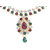 Maroon And Green Stone Pendent Yeshwani Necklace Set