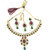 Maroon And Green Stone Pendent Yeshwani Necklace Set