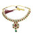 Maroon And Green Stone Pendent Yeshwani Necklace Set