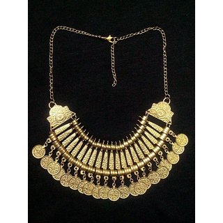 Buy Golden Necklace Oxidized Afghani 
