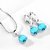 New Fashion Color Round Cubic Zircon Hypoallergenic Copper Necklace/Earrings Jewelry Sets