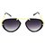 HRINKAR Men's Grey Mirrored Round Sunglasses