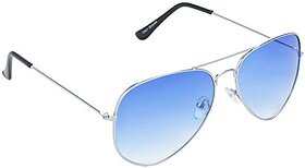 HRINKAR Men's Blue Mirrored Aviator Sunglasses